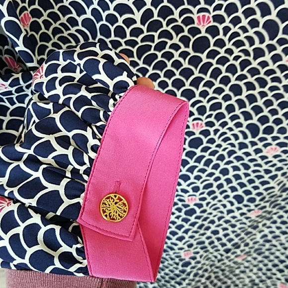 Blue & Pink Seashell Scallop Tunic Shift Dress - Picture 4 of 5